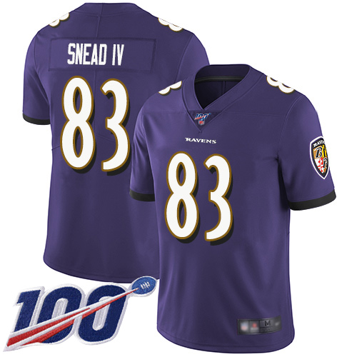 Baltimore Ravens Limited Purple Men Willie Snead IV Home Jersey NFL Football 83 100th Season Vapor Untouchable
